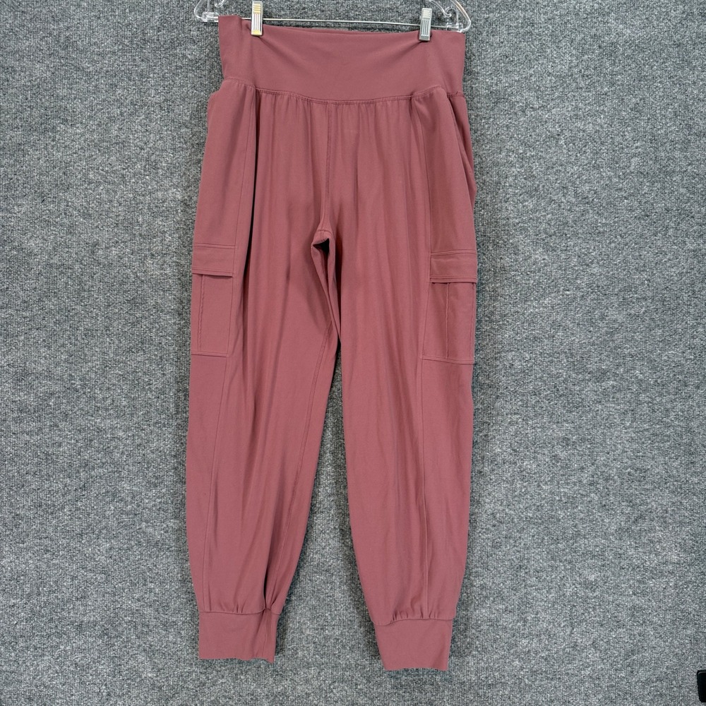 Athleta Salutation Cargo Jogger Womens Large Pink High Rise Athletic Sweatpants